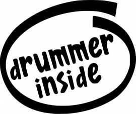 Drummer Inside sticker