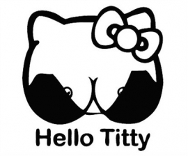 Hello Titty sticker