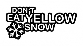 Don't Eat Yellow Snow JDM sticker | 10 cm Glans Wit