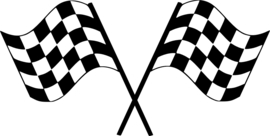 Race Vlag Motief 6  sticker