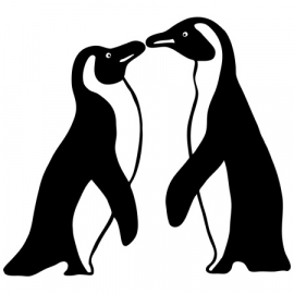 Pinguin Motief 6 sticker