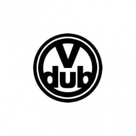 VW DUB Sticker | 10 cm Glans Wit