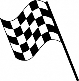 Race Vlag Motief 8  sticker