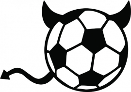 Voetbal Duivel sticker