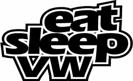 EAT SLEEP VW sticker