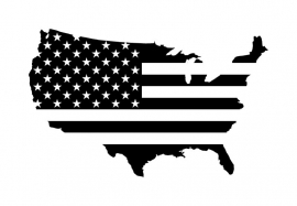 United States America U.S.A. + Vlag sticker