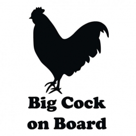 Big Cock On Board Sticker