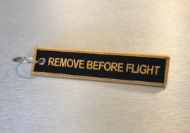 Remove Before Flight Sleutelhanger Zwart / Goud