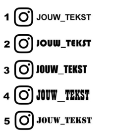 Instagram Eigen Tekst Sticker set L+R