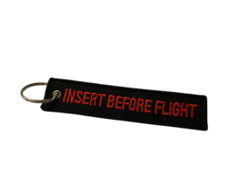 Insert Before Flight Sleutelhanger Zwart / Rood