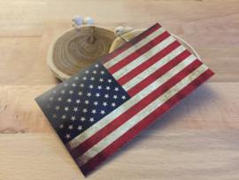 US Vlag Sticker Retro ( 11,5 x 6,5 cm )