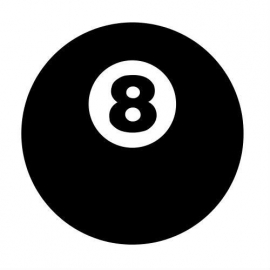 Black 8 Ball Motief 1 sticker