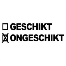 Geschikt Ongeschikt Sticker Motief 1