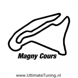 Magny Cours sticker | 10 cm Glans Wit