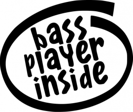 Bass Player Inside sticker