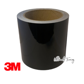 3M™ Wrap Film Series 2080 De Chrome Wrap Folie / Tape Glans Zwart  | 10cm x 10meter