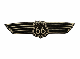 XL Route 66 Embleem Strijk Patch Met Wings