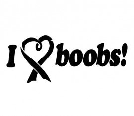 I Love Boobs Motief 1 sticker