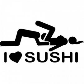 I Love Sushi Sticker