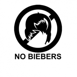 NO Biebers  sticker