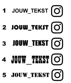 Instagram Eigen Tekst Sticker | Model 2