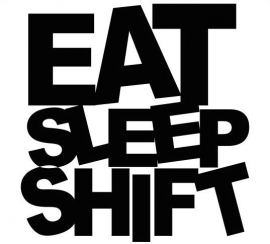 Eat Sleep Shift Motief 1 sticker