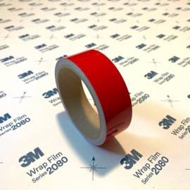 3M™ Wrap Film Series 2080 Red Trim Line / Tape Glans Rood  | 3cm x 5 Meter