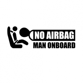 No Airbag Man Onboard Sticker