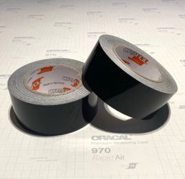 Oracal 970RA De Chrome Wrap Folie / Tape Glans Zwart | 3cm x 5meter