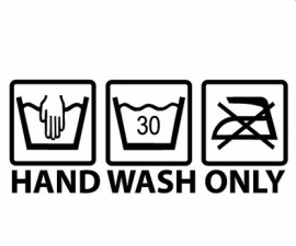 Hand Wash Only Motief 1 Sticker