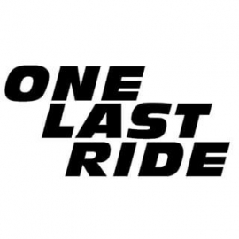 One Last Ride Paul Walker Tribute Sticker Motief 1