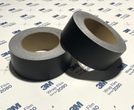 3M™ Wrap Film Series 2080 De Chrome Wrap Folie / Tape Mat Zwart  | 5cm x 10meter