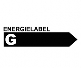 Energielabel G sticker | 10cm Glans Donker Rood