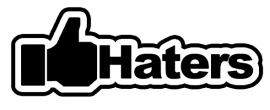 Haters Motief 2 sticker