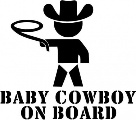 Baby Cowboy On Board Sticker