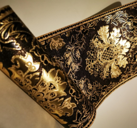 Zwart goud rand satijn hermitage