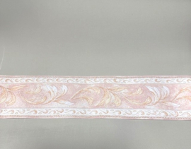 Rand Oud Roze en Oranje met Bladeren: Een Warm Accent voor je Muren