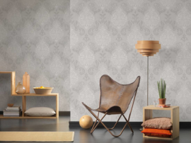 Brok behang beige creme metalic glitter 95372-1