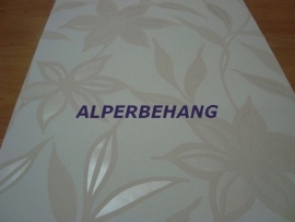 bloemen vlies  behang parelmoer 546