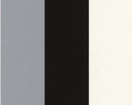 8803-69 zwart zilvergrijs streep behang