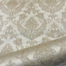 velours barok behang licht goud zandkleur fluweel structuur