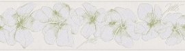 behangrand bloemen wit groen 95991-2