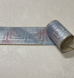 Zelfklevende retro behangrand Griekse sleutel 5,5 cm – 5 meter lang