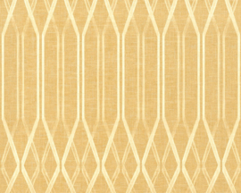 Geel retro behang as creation 36632-3