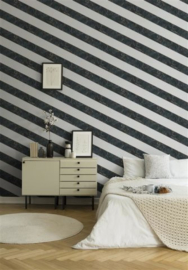 schuin strepen marmer behang 37992-3