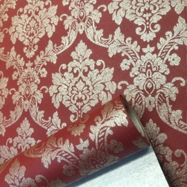 Cafe kroegen behang goud rood  Vintage glitter