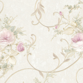 Romantica bloemen behang beige groen AS 30420-2