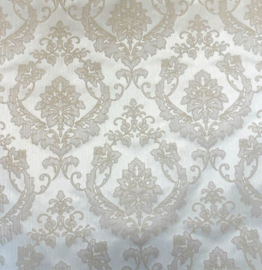 velours barok behang licht goud zandkleur fluweel structuur