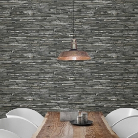 DUTCH WALLCOVERINGS RECLAIMED LEISTEEN BEHANG GRIJS FD22351