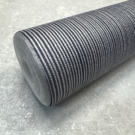 Zwart Zilver Lijntjes Vlies Behang voor een Moderne Touch